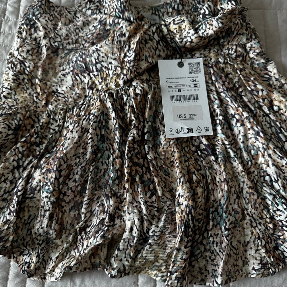 Zara Brown and Blue Skirt